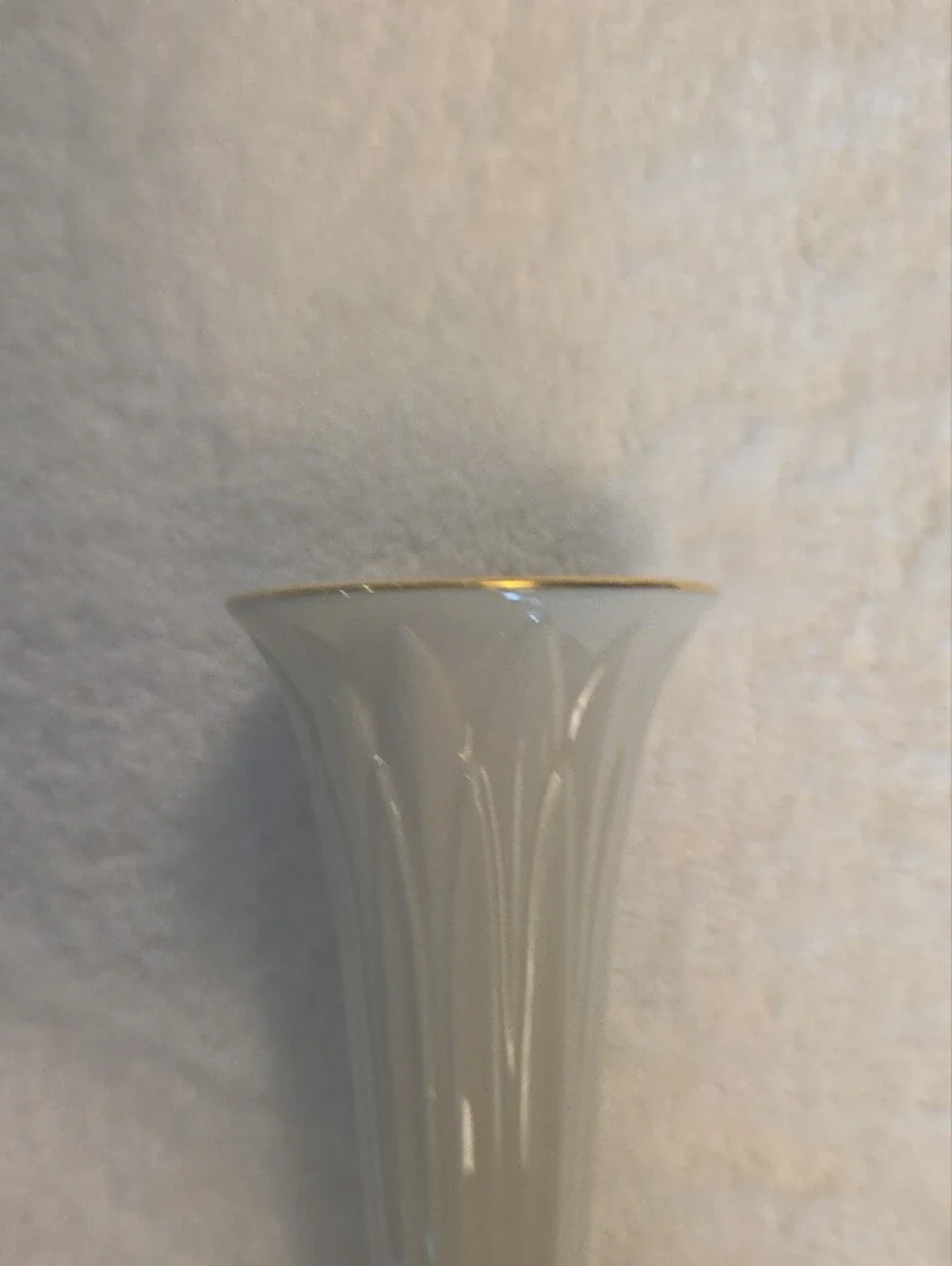 Lenox Elegant Cream Bud Vase with Gold Trim